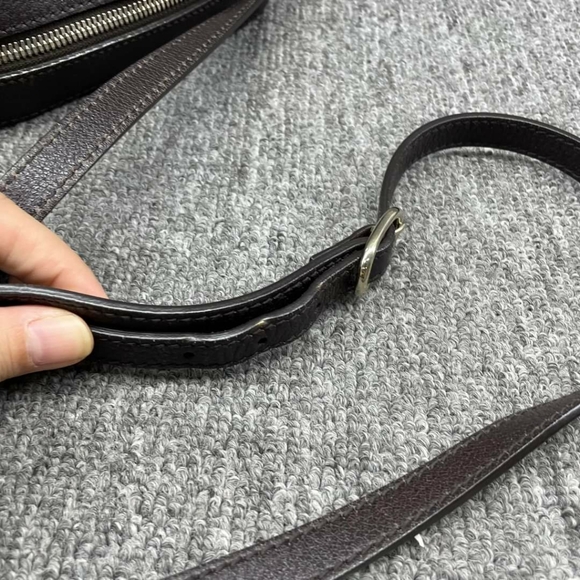 100% Authentic GUCCI Webby Bee Brown&Red&Green Cloth Shoulder Bag - Picture 15 of 15